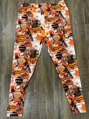 Cracker Barrel Orange Multi Print Lounge pants M/L